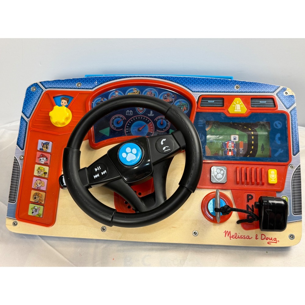 Melissa & Doug Paw Patrol Rescue Mission Wooden Dashboard Toy Steering Wheel